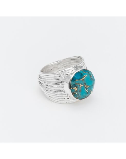 Bague en Argent Turquoise bleue