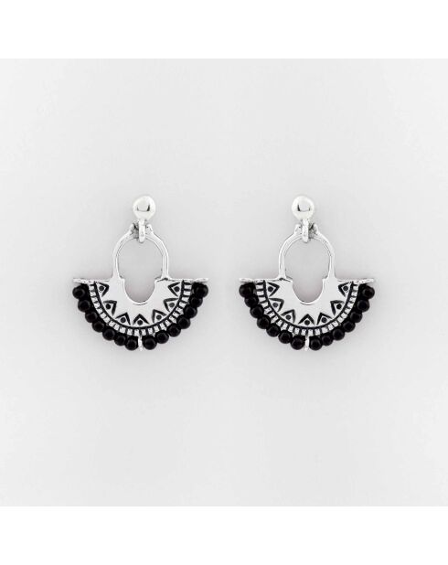 Boucles d'Oreilles en Argent noires