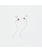 Mahalia Silberohrringe mit rotem Granat