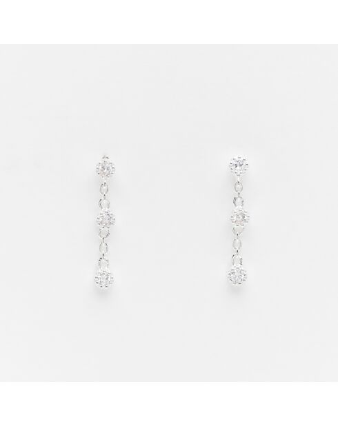 Boucles d'Oreilles Argent Kiana Oxyde de Zirconium