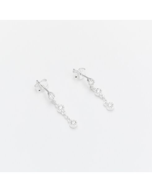 Boucles d'Oreilles Argent Kiana Oxyde de Zirconium