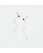 Boucles d'Oreilles Argent Mahalia Onyx Noir