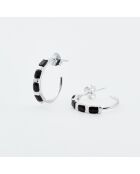 Boucles d'Oreilles Argent Nayia Onyx Noir