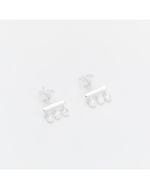 Boucles d'Oreilles Argent Eolia Oxyde de Zirconium