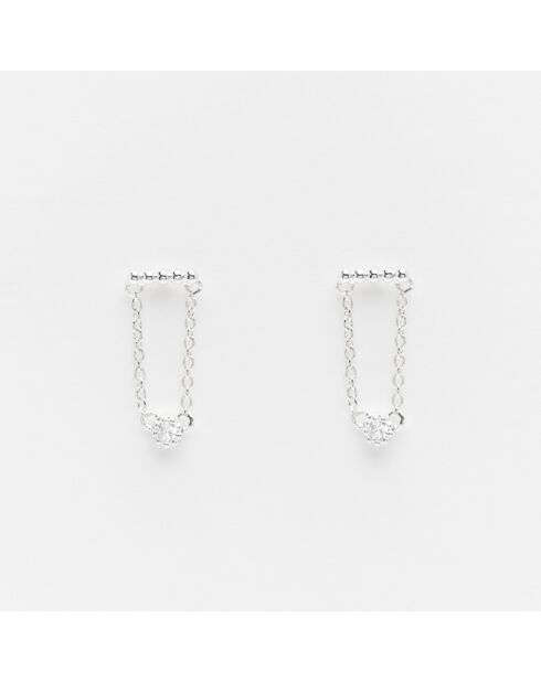 Boucles d'Oreilles Argent Ellea Oxyde de Zirconium