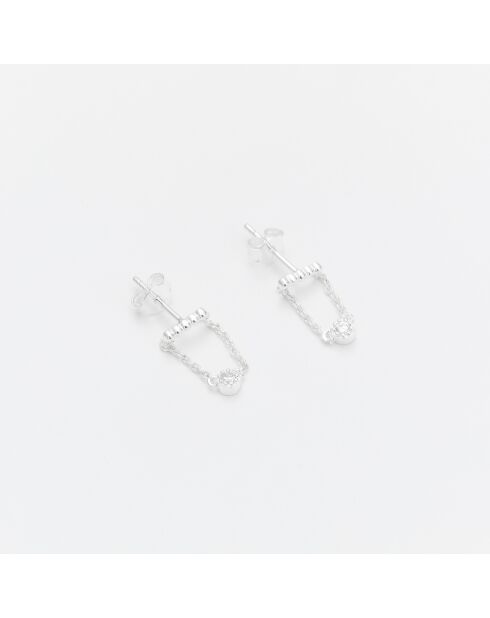 Boucles d'Oreilles Argent Ellea Oxyde de Zirconium