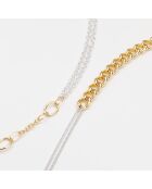 Adixia Halskette aus Silber und vergoldetem Messing