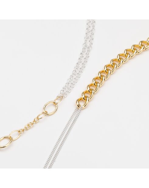 Adixia Halskette aus Silber und vergoldetem Messing