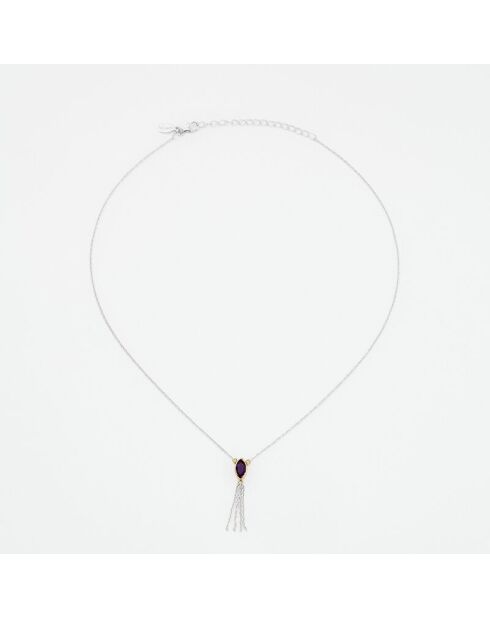 Collier en Argent et Laiton violet