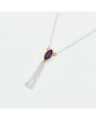 Collier en Argent et Laiton violet