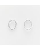 Boucles d'Oreilles Argent Ovale