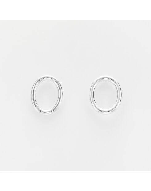 Boucles d'Oreilles Argent Ovale