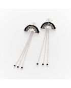 Boucles d'Oreilles en Argent noires