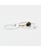 Bague Triple Argent et Laiton, Onyx noire