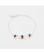 Bracelet en Argent et Laiton violet