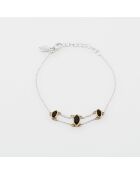 Bracelet en Argent et Laiton noir