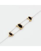 Bracelet en Argent et Laiton noir
