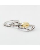 Bague Triple Argent et Laiton