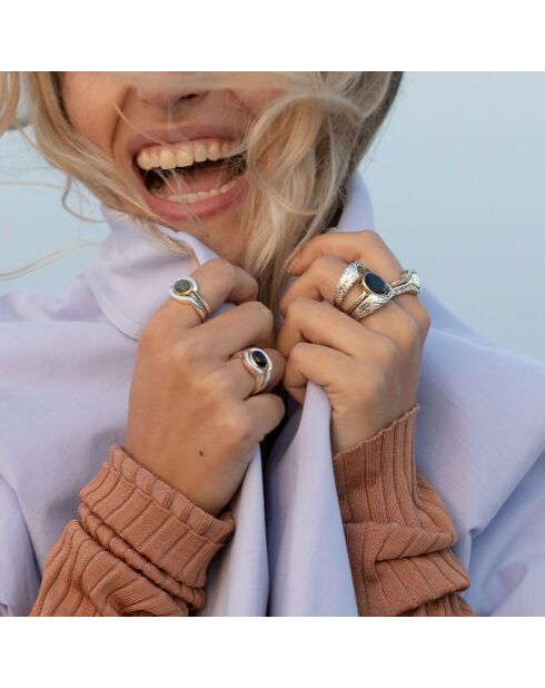 Bague Triple Argent et Laiton