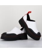 Sabots en Cuir Mercedes blancs - Talon 6 cm
