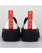 Sabots en Cuir Mercedes blancs - Talon 6 cm