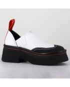 Sabots en Cuir Mercedes blancs - Talon 6 cm