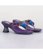 Mules en Cuir Océane violettes