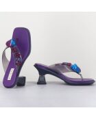 Mules en Cuir Océane violettes
