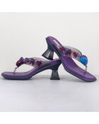 Mules en Cuir Océane violettes