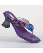 Mules en Cuir Océane violettes