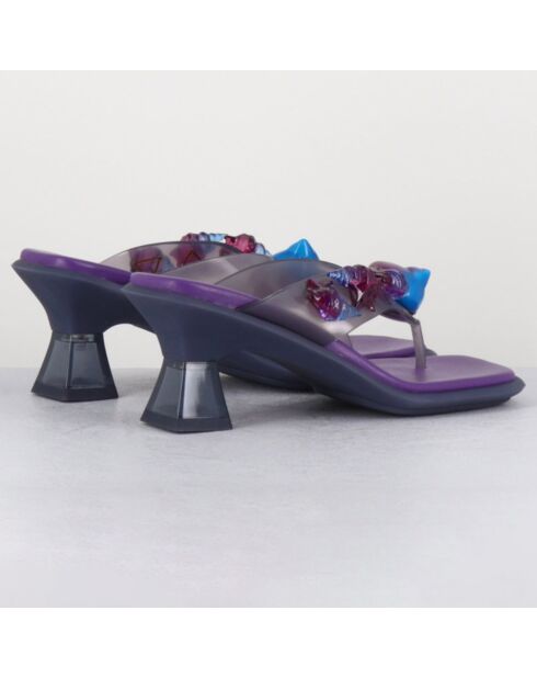 Mules en Cuir Océane violettes