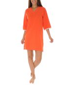 Robe d'été courte en maille Garrya orange