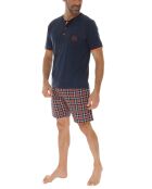 T-shirt col Tun-Bermud Hydas orange/bleu