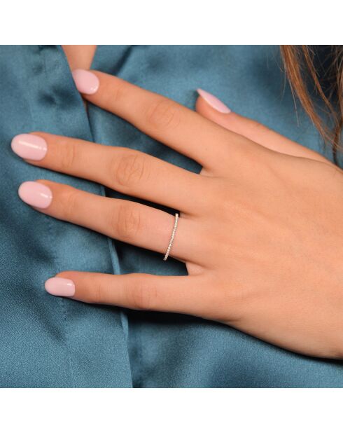 Bague Belle Alliance Tour Complet Diamants 0.16 ct or blanc