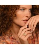 Bague Divine Diamant 0.1 ct & Citrine 3.75 ct or jaune