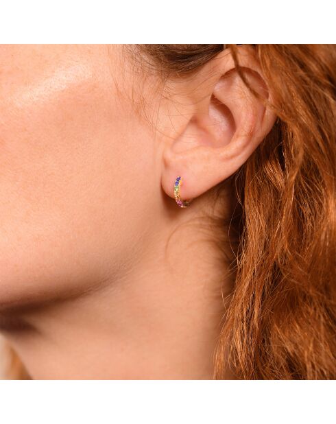 Boucles d'oreilles Colorful Love or jaune