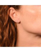 Boucles d'oreilles Anneau pm diamants 0,06 ct or blanc