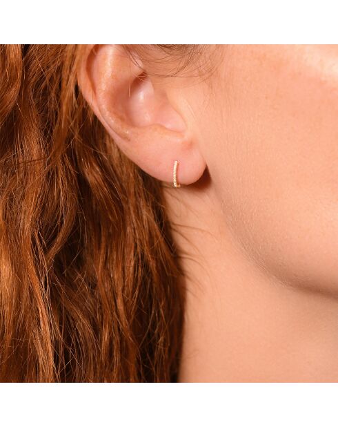 Boucles d'oreilles Perfect Créoles Diamants 0.08 ct or jaune