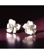 Boucles d'oreilles Orchidée or jaune