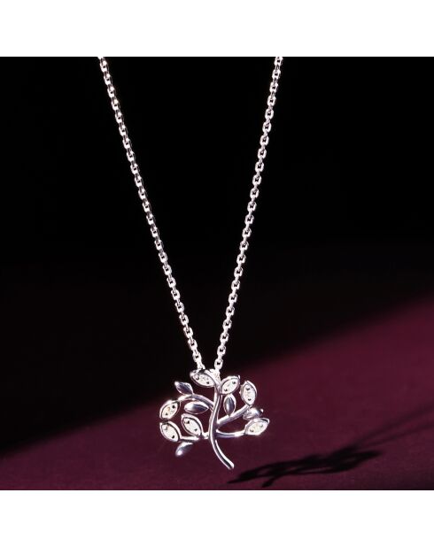 Pendentif Arbol de la vida Diamants 0.03ct or blanc