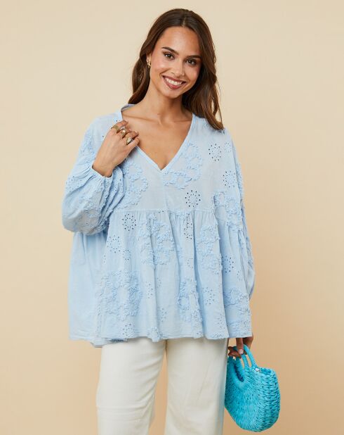 Chemise Amandine bleu ciel