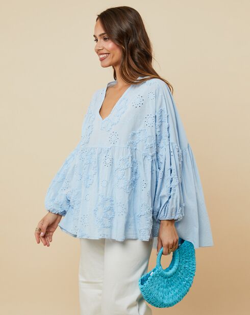 Chemise Amandine bleu ciel