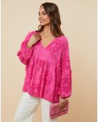 Chemise Amandine fuchsia