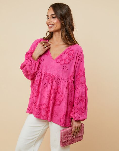 Chemise Amandine fuchsia