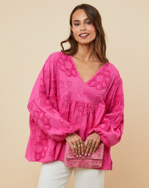 Chemise Amandine fuchsia