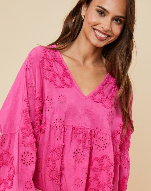 Chemise Amandine fuchsia