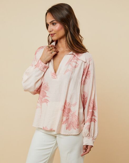 Chemise Véronique rose