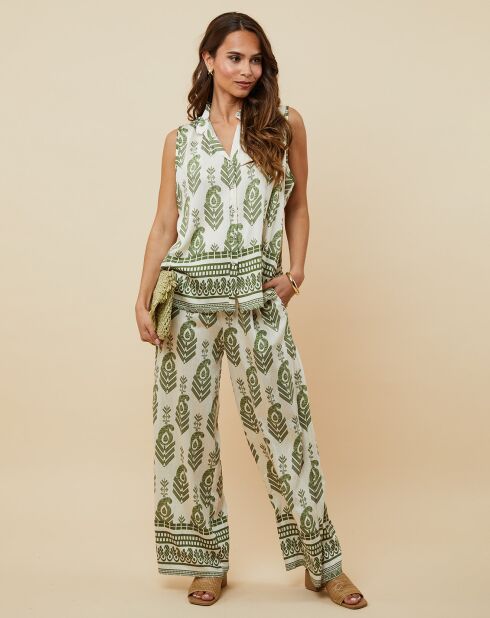 Ensemble Sarra vert kaki