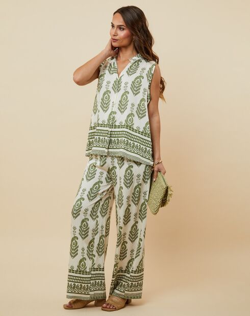 Ensemble Sarra vert kaki