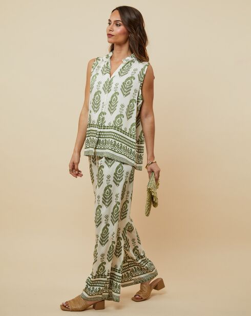 Ensemble Sarra vert kaki
